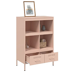 Acheter vidaXL Buffet haut rose 68x39x101,5 cm acier