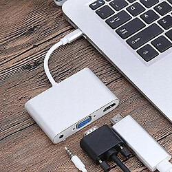 Avis GUPBOO Adaptateur USB-C USB3.1 - VGA HDMI 4K Mini Jack 3.5mm,JL2455