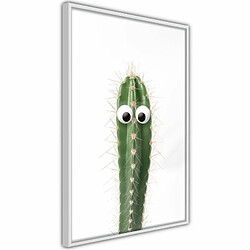 Paris Prix Affiche Murale Encadrée Funny Cactus I 20 x 30 cm Blanc