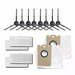 Kit de remplacement d'accessoires de Robot de balayage Proscenic M7 AD 14 pièces, filtres de remplacement et sac à poussière pour brosse latérale