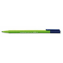 Promark Staedtler 32351feutres triplus color, vert jaune, Env. 1.0mm, corps triangulaire, lavable, 10pièces dans un étui en carton