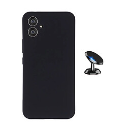 Kit Support Voiture Magnétique + Housse En Silicone Liquide Phonecare Pour Samsung Galaxy A06 - Noir