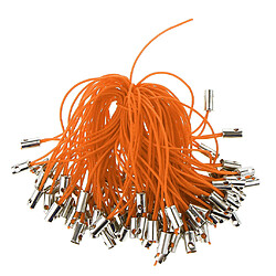 100pcs mobile téléphone portable tressé lanière cordons lanières orange