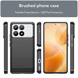 Htdmobiles Coque pour Xiaomi Poco F6 Pro 5G / Redmi K70 5G / K70 Pro 5G / K70S - housse etui silicone gel carbone + film ecran - NOIR