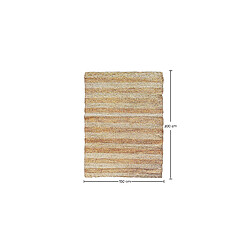 ICONIK INTERIOR Tapis rectangulaire en jute - Boho Bali - 150x200 CM - Ghana Naturel pas cher