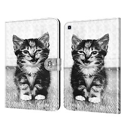 Etui en PU impression de motifs avec support chat mignon pour votre Samsung Galaxy Tab A7 10.4 (2020)