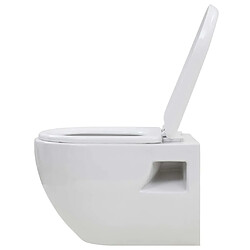 Acheter vidaXL WC suspendu en céramique Blanc