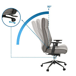 Siège de direction de qualité professionnelle VITORO ECO Gris Foncé hjh OFFICE