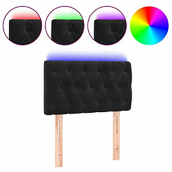 Maison Chic Tête de lit scandinave à LED,meuble de chambre Noir 80x7x78/88 cm Velours -MN82936