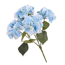 Acheter Fleur Artificielle Fleur D'hydrangea Bouquet De Soie Décoration Maison Décoration Lumière Bleu