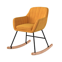 Rendez Vous Deco Rocking-chair Isola en velours jaune