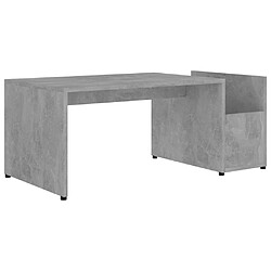 vidaXL Table basse Gris béton 90x45x35 cm bois d’ingénierie