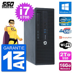 PC HP ProDesk 400 G3 SFF Intel Core i7-6700 RAM 16Go SSD 2To Windows 10 Wifi - Occasion