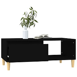 Avis vidaXL Table basse Noir 90x50x36,5 cm Bois d'ingénierie