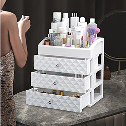 Universal Grandes boîtes de rangement de cosmétiques à trois tiroirs, accessoires de maquillage, organisateurs, rouges à lèvres, vernis à ongles, boîtes de cosmétiques