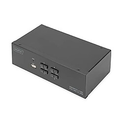 DIGITUS KVM Switch 4-Port 4K30Hz 2xHDMI 2xUSBA 2x3,5mKlinke