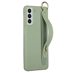 Coque en TPU anti-rayures avec béquille en dragonne vert pour votre Samsung Galaxy S22 5G