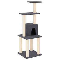 Arbre à chat avec griffoirs,niche pour chat en sisal Gris foncé 105 cm -MN61498