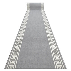 RUGSX TAPIS DE COULOIR BCF MORAD Grek grec gris 80 cm 80x230 cm