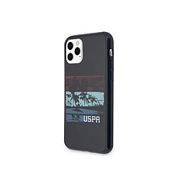 Us Polo U.S Polo Coque pour Apple iPhone 11 Pro Max Gamme Tricolor Stripes en TPU Bleu marine