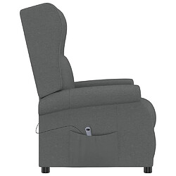 Acheter vidaXL Fauteuil inclinable électrique à oreilles gris foncé tissu