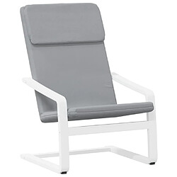 vidaXL Chaise de relaxation Gris clair Tissu