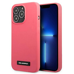 karl lagerfeld klhcp13lslmp1pi iphone 13 pro / 13 6,1" coque dur fuksja/fuchsia silicone plaque