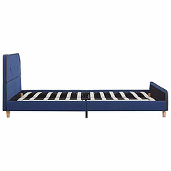 Acheter Maison Chic Lit adulte - Lit simple Cadre de lit,Structure du lit Contemporain Bleu Tissu 140 x 200 cm -MN79169