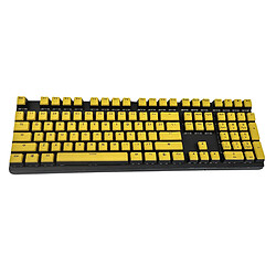 PBT Pudding Keycap Set Pour Clavier Mécanique Cherry MX Jaune Noir