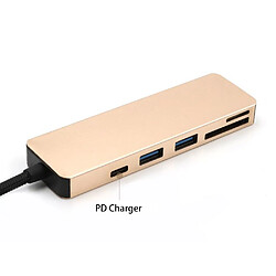 Acheter Adaptateur multi-port 5-en-1 USB C Hub avec 1 port USB 3.1 et 2 ports USB 3.0 Lecteur de carte SD TF pour appareils de type C1391