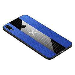 Wewoo Coque Souple Pour Huawei Honor Play XINLI Tissu de couture Antichoc TPU Housse de protection Bleu