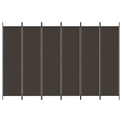 Avis Maison Chic Paravent/Cloison de séparation 6 panneaux Marron 300x200 cm Tissu -MN93052