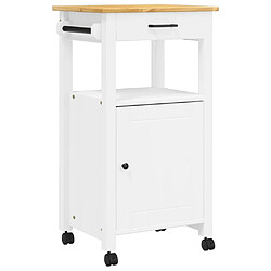 Maison Chic Desserte de cuisine | Chariot de cuisine | Meuble de rangement roulant MONZA 48x40x90 cm bois massif de pin -GKD15516