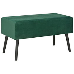 Acheter Helloshop26 Banquette pouf tabouret meuble banc avec tiroirs 80 cm vert velours 3002142