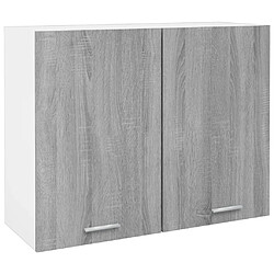 vidaXL Armoire suspendue Sonoma gris 80x31x60 cm Bois d'ingénierie