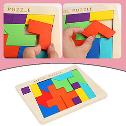 Puzzle Tangram de voyage en bois Montessori Kids Toys pas cher