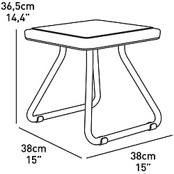 Ensemble de mobilier de jardin Allibert table et deux chaises pas cher