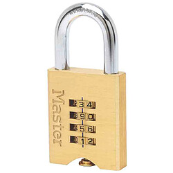 MASTER LOCK - Cadenas laiton massif haute sécurité à combinaison 50 mm