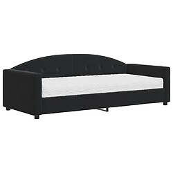 Maison Chic Lit de jour avec matelas, Lit de repos Lit d'invité pour Salon Chambre,Canapé-lit noir 90x200 cm velours -MN50164 