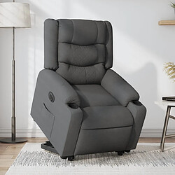 vidaXL Fauteuil inclinable électrique gris foncé tissu