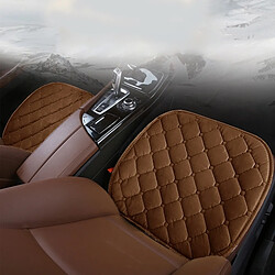 Acheter Wewoo 3 PCS / Set Luxueux coussin de couverture de siège de voiture chaud Universel avant arrière couvre housses de Pad anti-dérapant chaise tapis de sans en peluche café