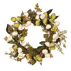 Acheter Guirlande De Fleurs Rose Artificielle Pour Mur De Maison De Mariage De Décoration De Porte D'entrée Vert