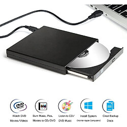 Avis Lecteur de DVD externe avec graveur de CD (COMBO), interface USB, CD lisible, VCD, DVD, disques MP3 pouvant graver des disques CD en même temps, les ordinateurs portables et les ordinateurs de bureau sont courants