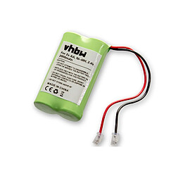 Batterie universelle, bloc de piles vhbw NiMH 2000mAh 2.4V 2x AA