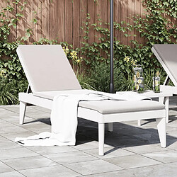 Maison Chic Chaise longue - Transat - Bain de Soleil blanc 186x60x29 cm PP