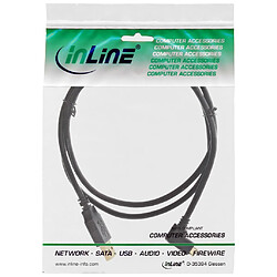 Câble InLine® Micro USB 2.0 USB Type A mâle à Micro-B coudé noir 1,5m