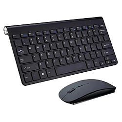 Mini Clavier Sans Fil Souris Ensemble étanche 2.4G Pour Ordinateur Portable Mac PC Noir