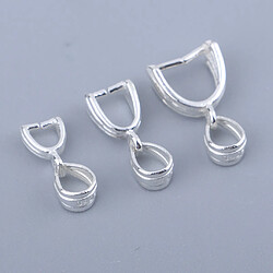 Acheter 5pcs 925 argent sterling pince clip fermoir bails pour fabrication de bijoux petit