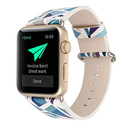 Wewoo Pour Apple Watch Series 5 & 4 40 mm / 3 & 2 & 1 38 mm Bracelet de montre de mode bleu