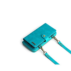 Blue Crossbody Portefeuille Multifonctionnel Téléphone mobile Boîtier Téléphone Étui Téléphone Flip - iPhone12Promax 6.7